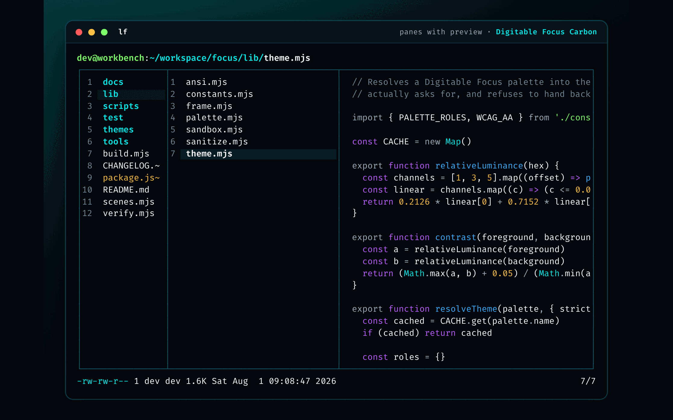 lf в палитре Carbon